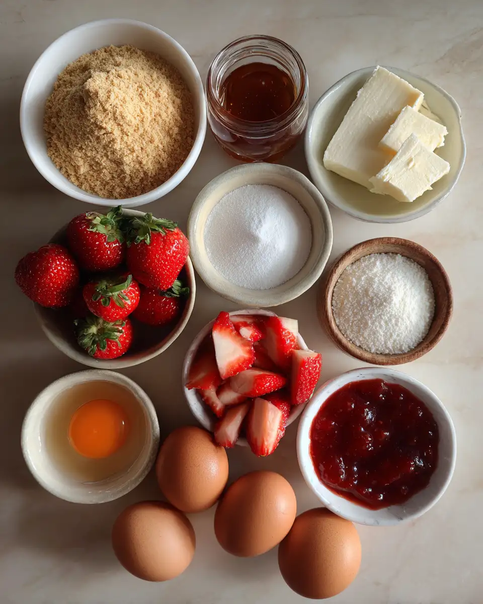 Ingredients for Effortless Strawberry Cheesecake Bliss