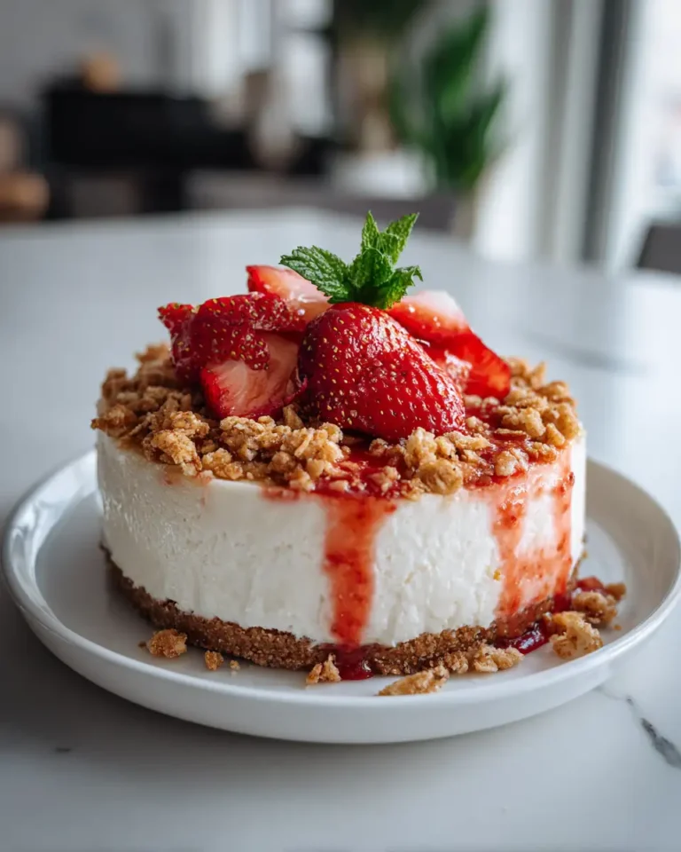 Irresistible Strawberry Crunch Cheesecake Delight - Featured Image