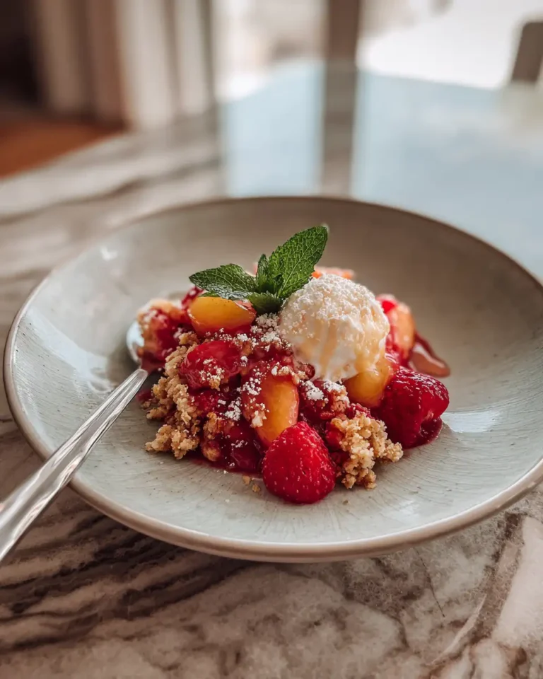 Sweet Symphony of Flavors Strawberry Peach Crisp Delight - Featured Image