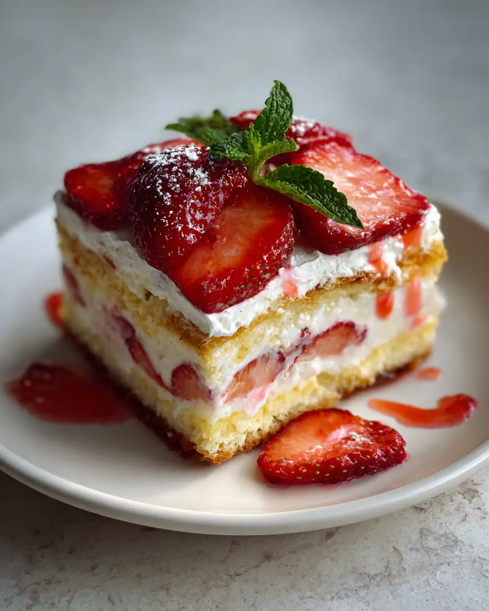 Final dish - Savor the Sweetness with Irresistible Strawberry Shortcake Bars