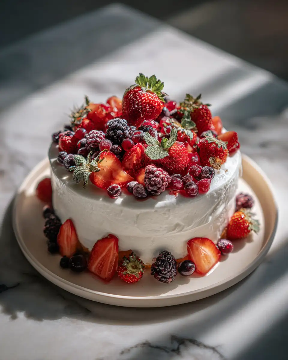 Final dish - Berry Bliss: Dive into the Ultimate Summer Berry Poke Cake