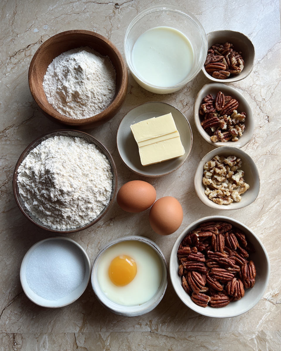 Ingredients for Irresistible Sweet Alabama Pecanbread: A Southern Delight
