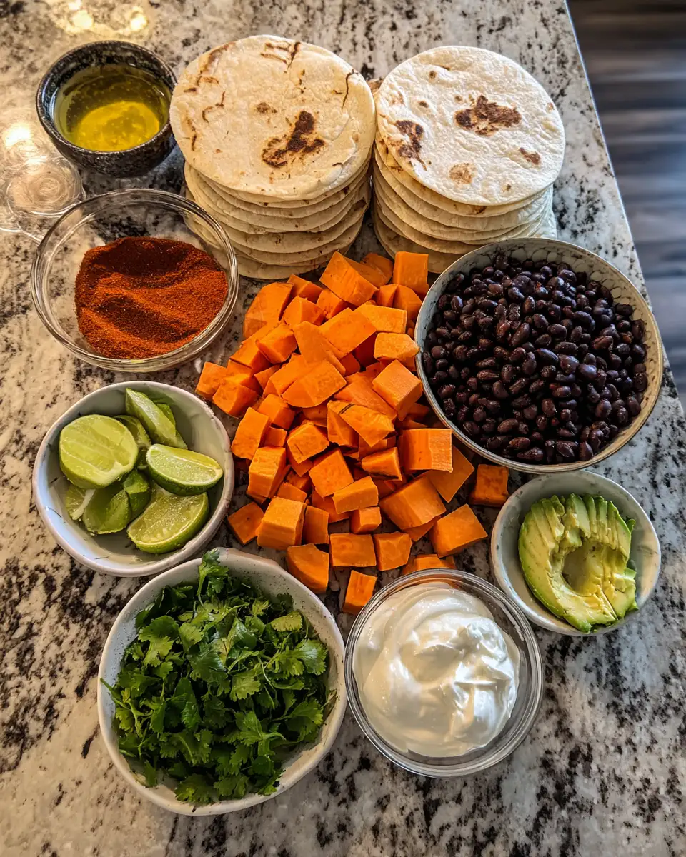 Ingredients for Tantalizing Sweet Potato Black Bean Tacos That Will Spice Up Your Dinner Routine