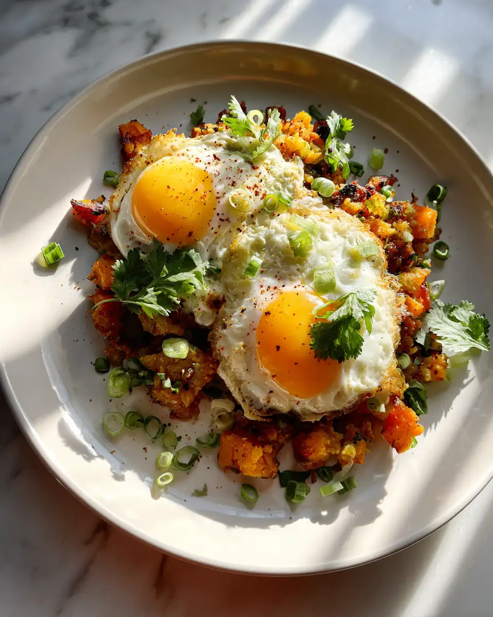 Final dish - Rise and Shine with Sweet Potato Breakfast Hash and Eggs