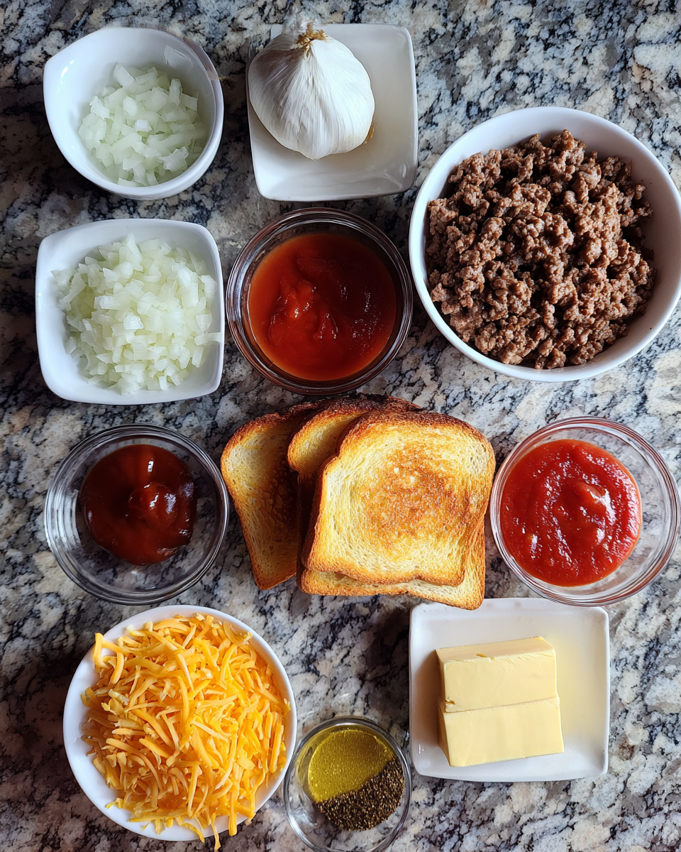 Ingredients for Savor the Ultimate Texas Toast Sloppy Delight