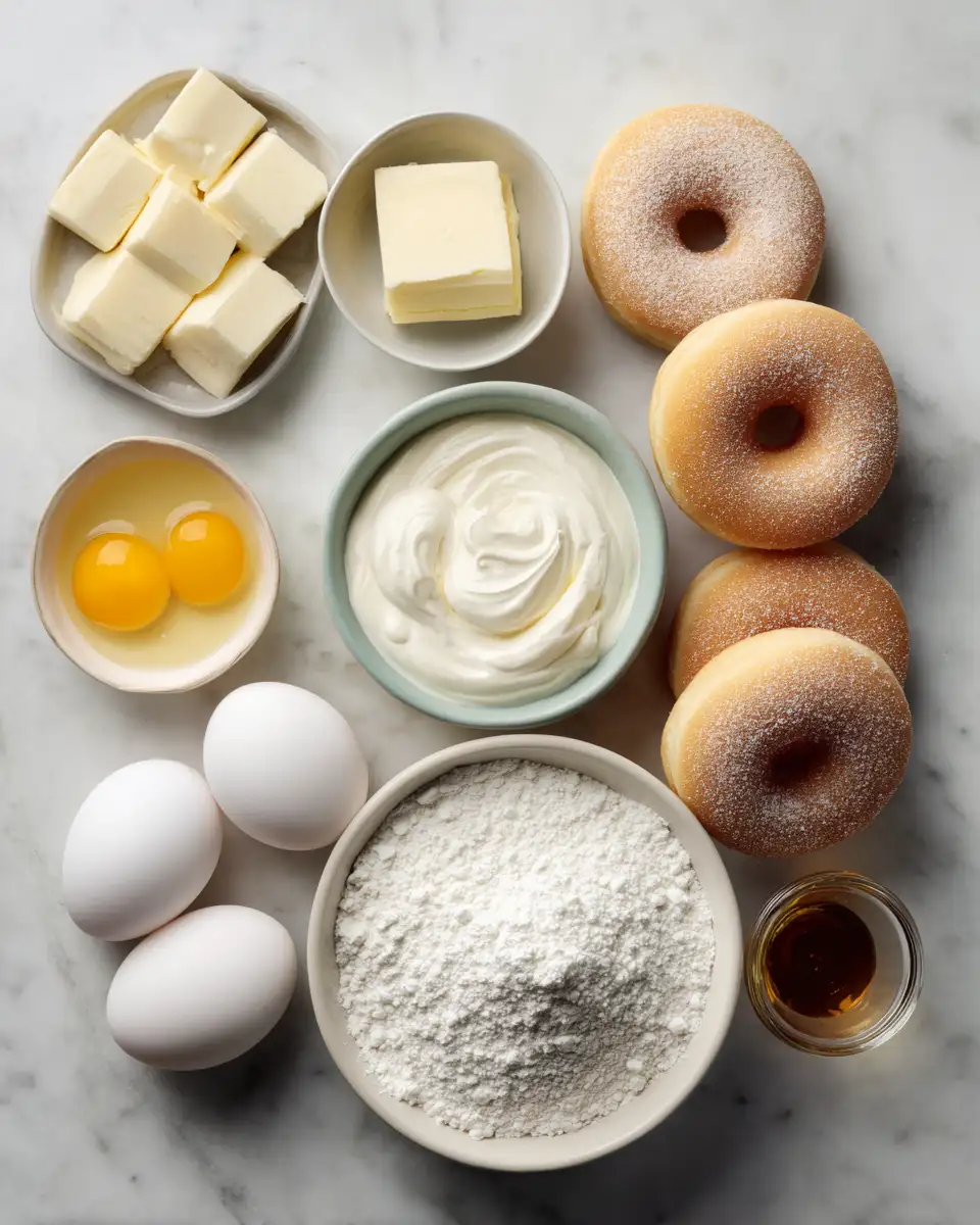 Ingredients for Decadent Delight: Vanilla Bean Crème Brûlée Donuts That Will Sweeten Your Day