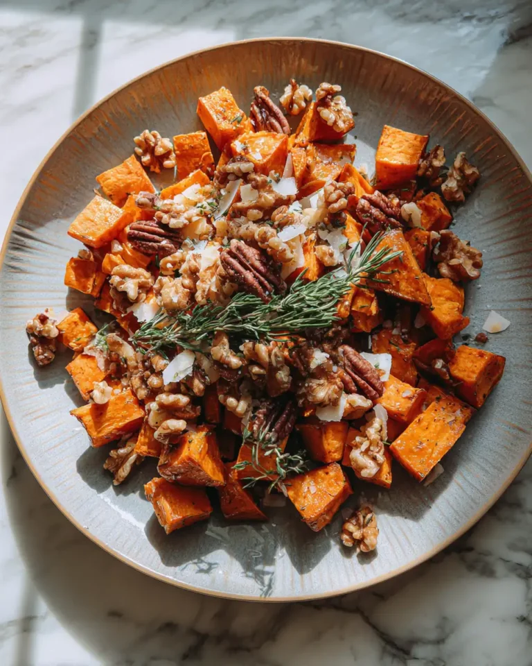 Nutty Sweet Harmony: Walnut Maple Roasted Sweet Potatoes - Featured Image