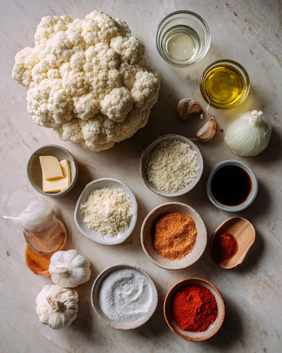 Ingredients for Crispy & Spicy Air Fryer Buffalo Cauliflower: A Game-Changing Snack