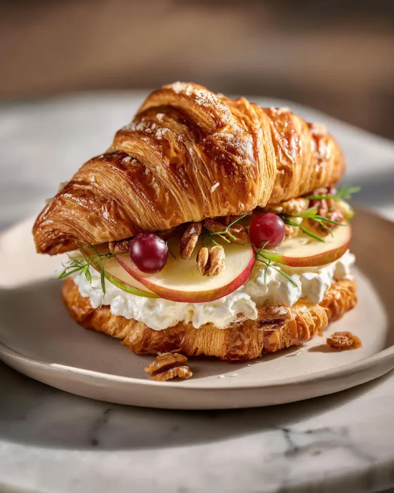 Crisp and Creamy Delight: Savor the Apple & Goat Cheese Croissant Sandwich - Featured Image