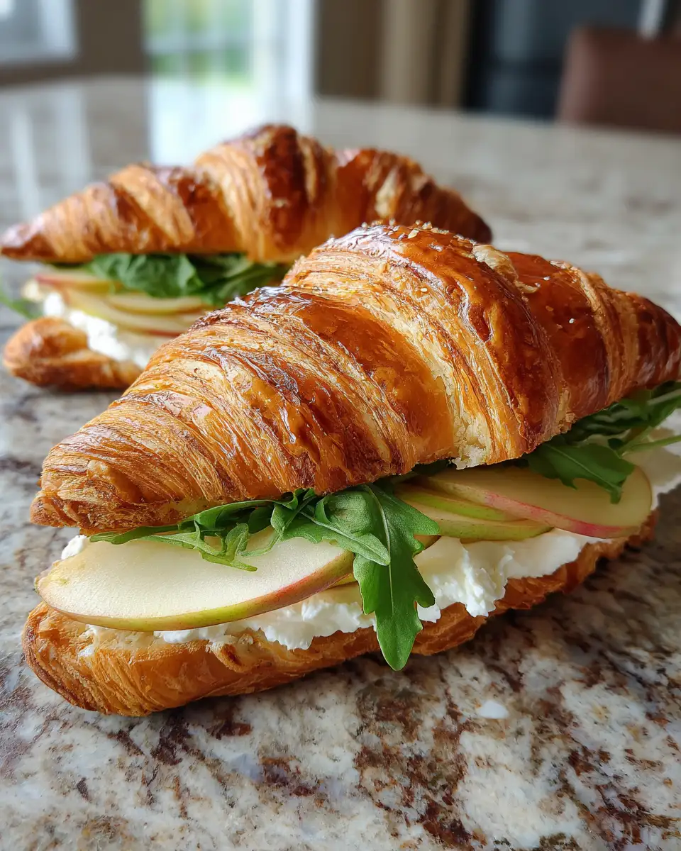 Ingredients for Crisp and Creamy Delight: Savor the Apple & Goat Cheese Croissant Sandwich