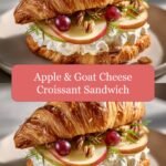 Crisp and Creamy Delight: Savor the Apple & Goat Cheese Croissant Sandwich