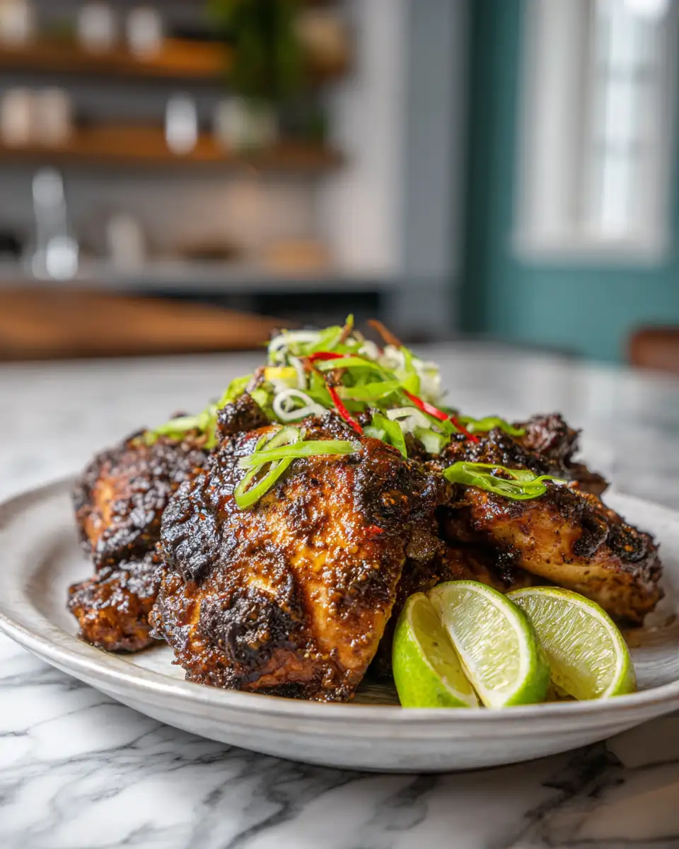 Final dish - Savor the Island Flavors with This Authentic Jamaican Jerk Chicken Recipe