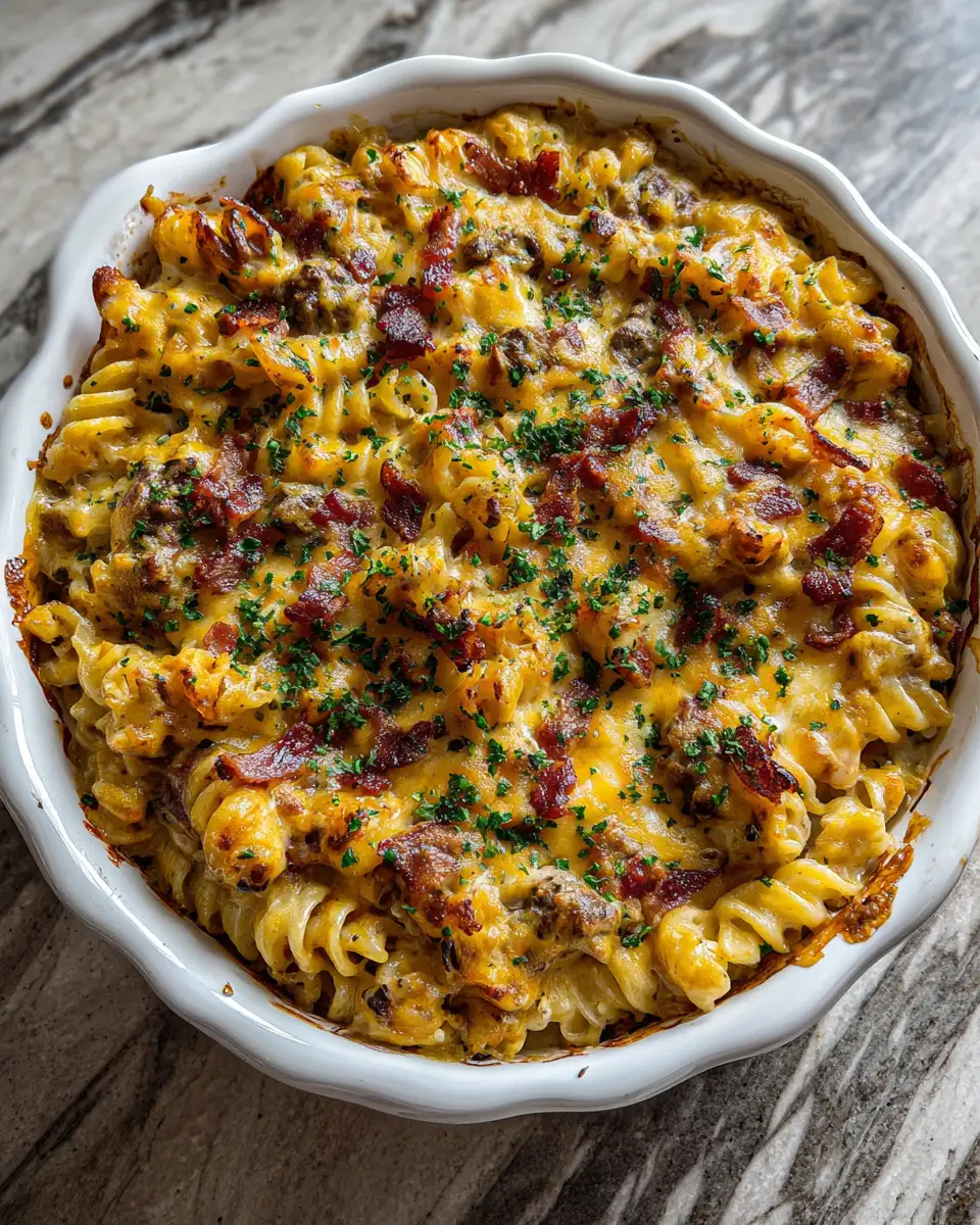Final dish - Bacon Cheeseburger Pasta Bake: Your Ultimate Comfort Food Fusion