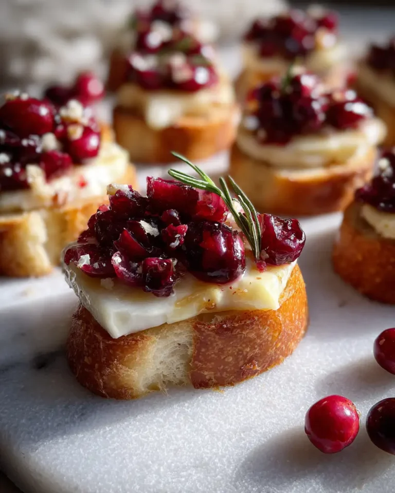 Irresistible Holiday Delight: Baked Brie Cranberry Crostini Perfection - Featured Image