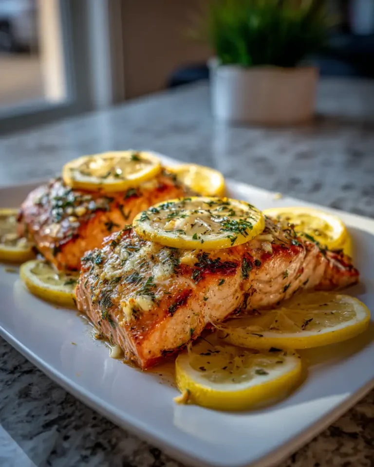 Zesty Delight Baked Lemon Garlic Salmon Recipe - Featured Image