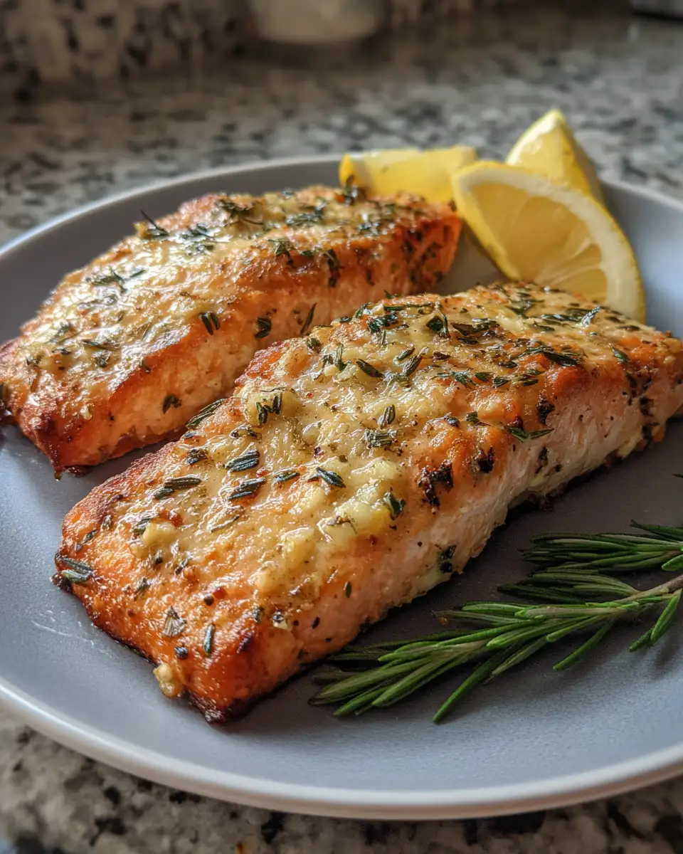 Final dish - Zesty Delight Baked Lemon Garlic Salmon Recipe
