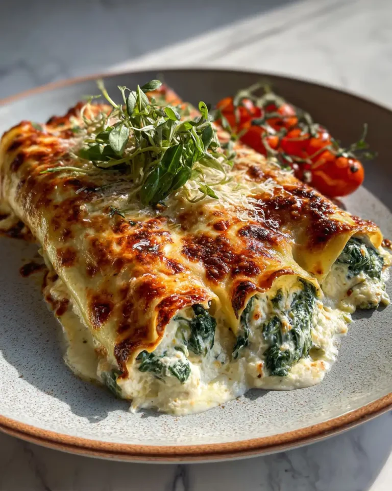 Discover Comfort in Every Bite with Baked Ricotta Spinach Cannelloni - Featured Image