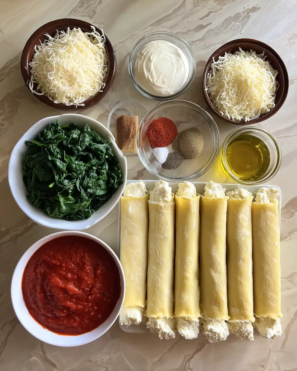 Discover Comfort in Every Bite with Baked Ricotta Spinach Cannelloni 4 Ingredients for Discover Comfort in Every Bite with Baked Ricotta Spinach Cannelloni
