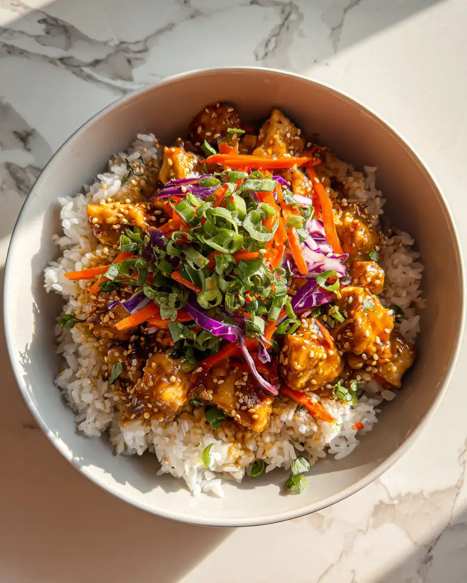 Final dish - Spice Up Your Meal Routine with a Flavor-Packed Bang Bang Chicken Bowl