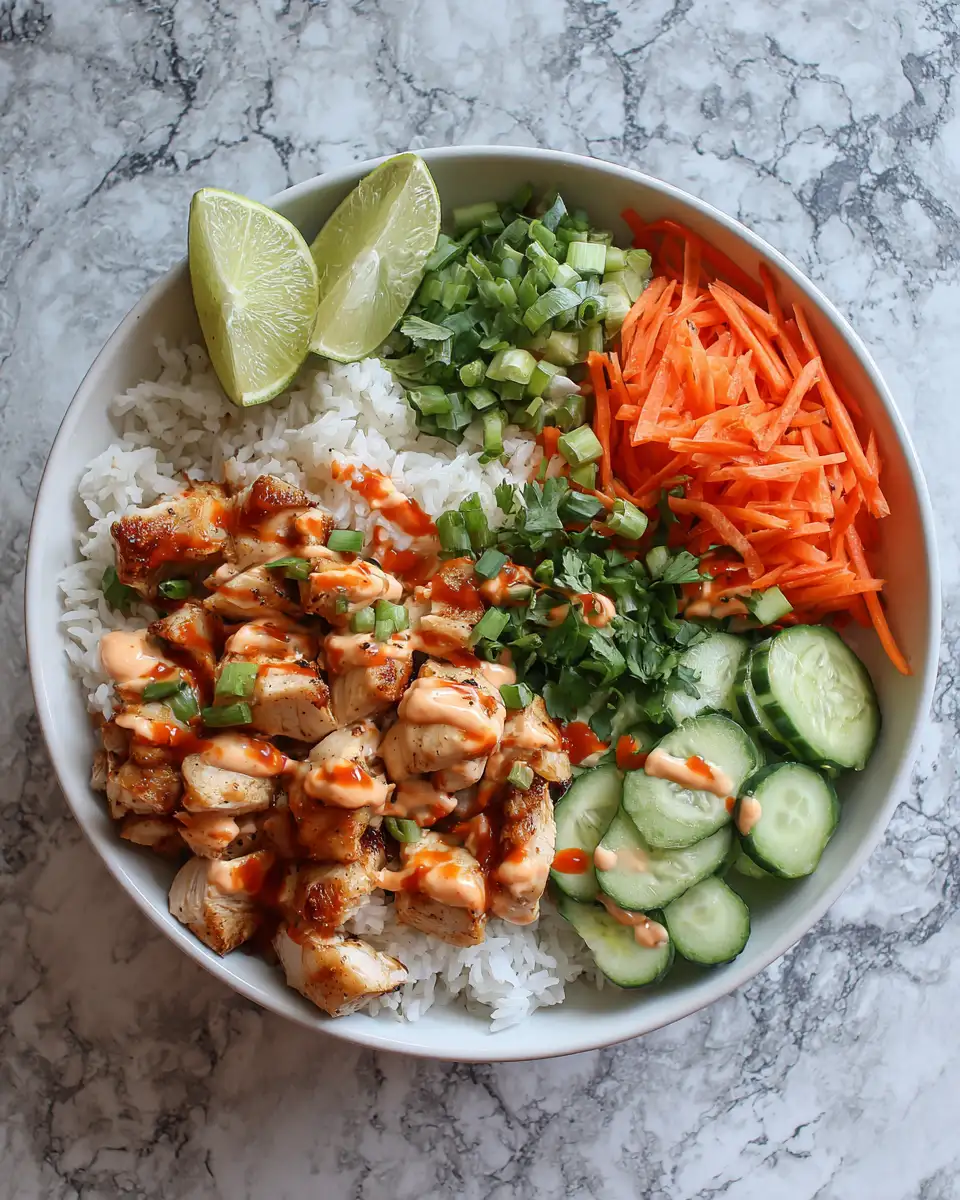 Ingredients for Spice Up Your Meal Routine with a Flavor-Packed Bang Bang Chicken Bowl