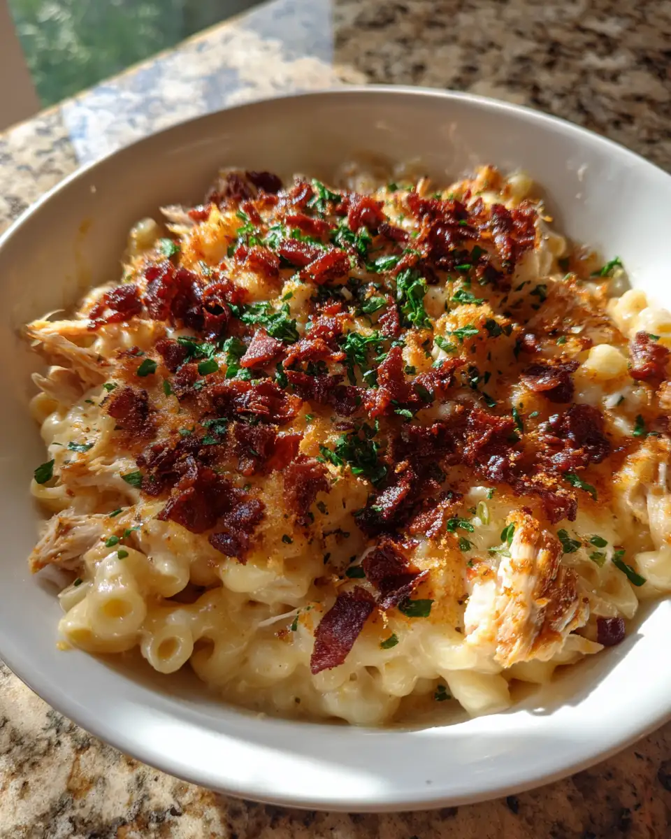 Final dish - Mouthwatering BBQ Chicken Mac and Cheese Delight