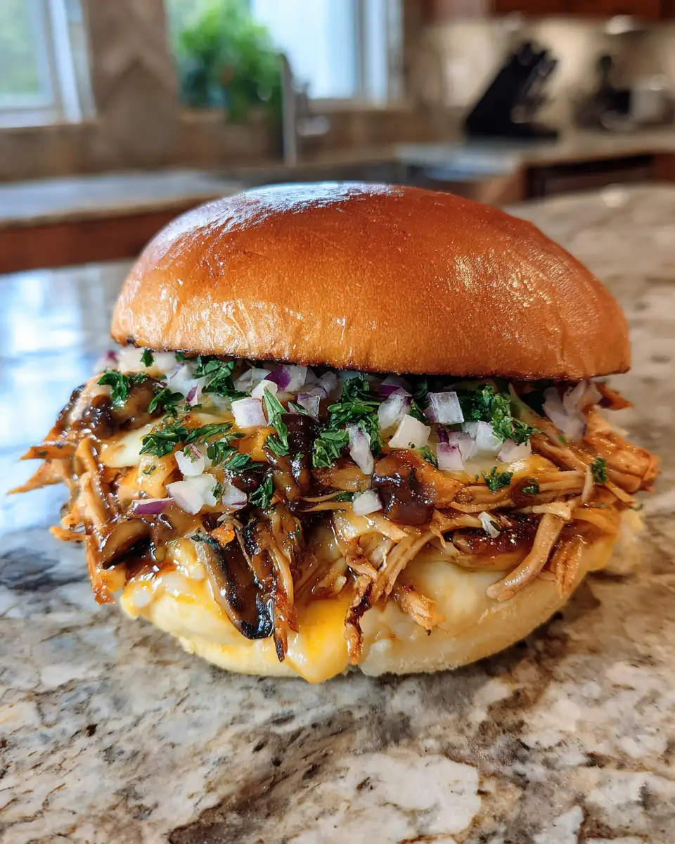 Final dish - Savor the Flavor: Ultimate BBQ Pulled Mushroom Sandwich Delight