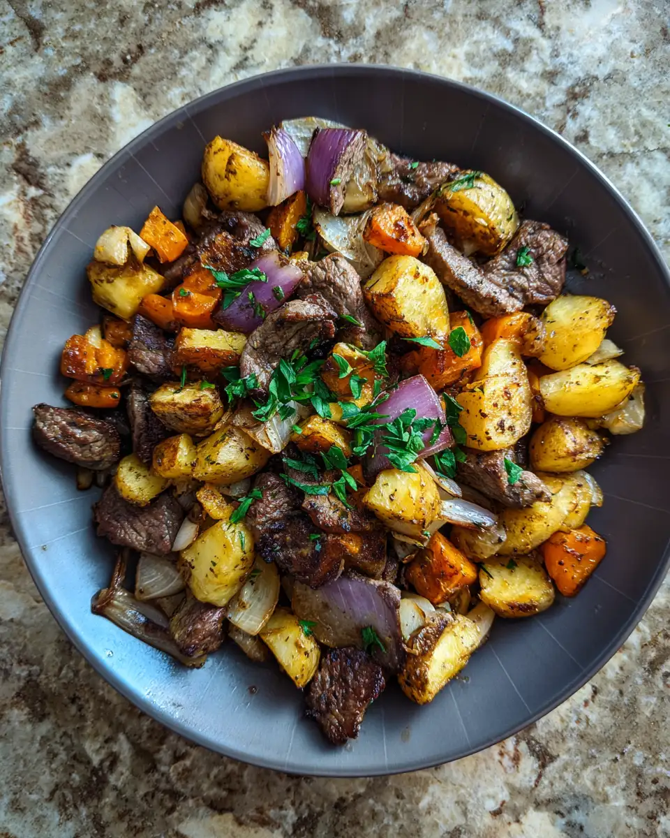 Final dish - Sizzling One-Pan Wonder: Beef and Potatoes Skillet Delight