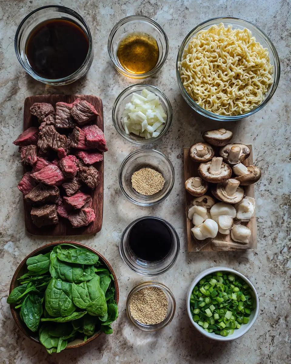 Ingredients for Ultimate Comfort: Slow Cooker Beef Ramen Bliss
