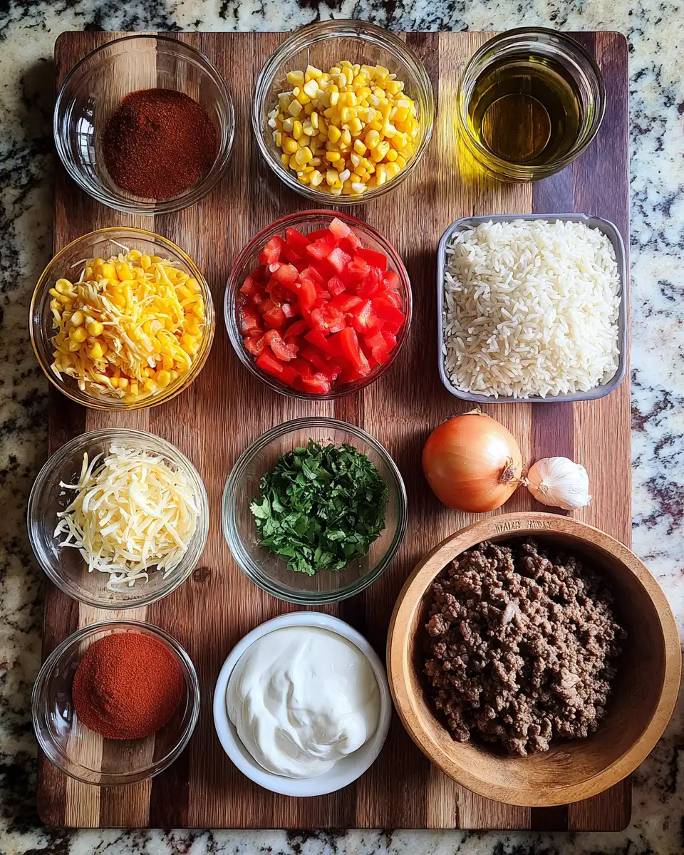 Ingredients for Effortless Beef Skillet Dinner: Your Weeknight Hero