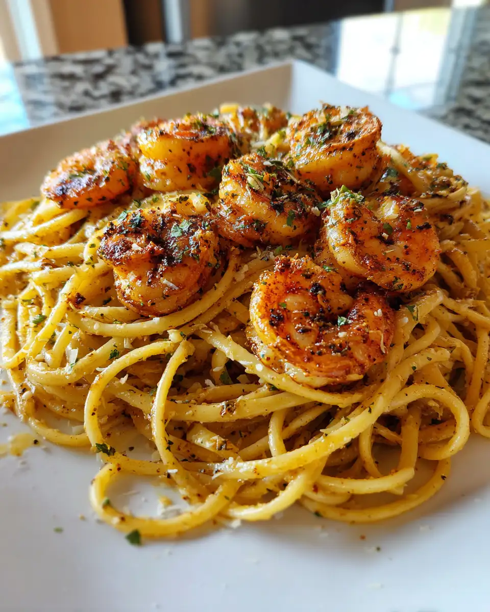 Spice Up Your Dinner with Blackened Shrimp Alfredo Pasta 6 Final dish - Spice Up Your Dinner with Blackened Shrimp Alfredo Pasta
