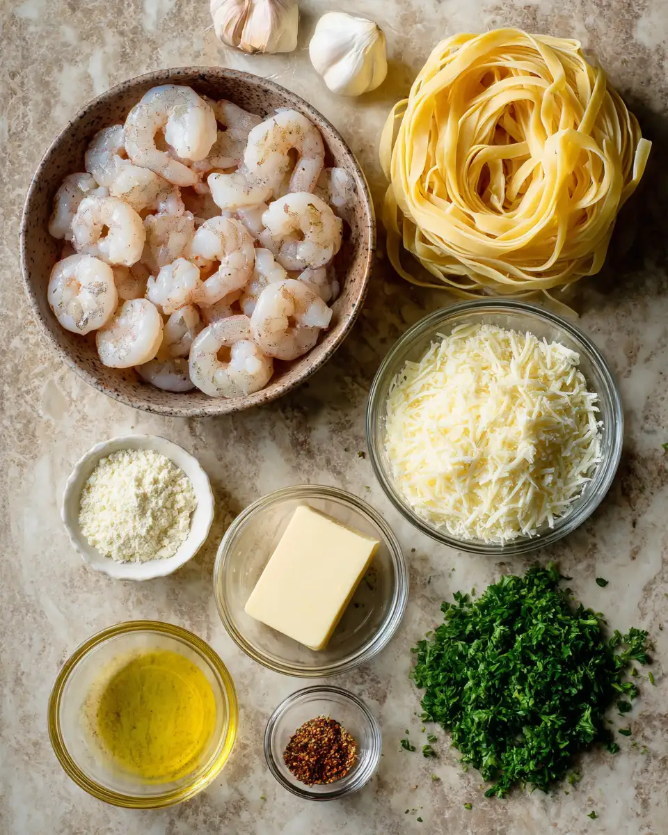 Spice Up Your Dinner with Blackened Shrimp Alfredo Pasta 4 Ingredients for Spice Up Your Dinner with Blackened Shrimp Alfredo Pasta