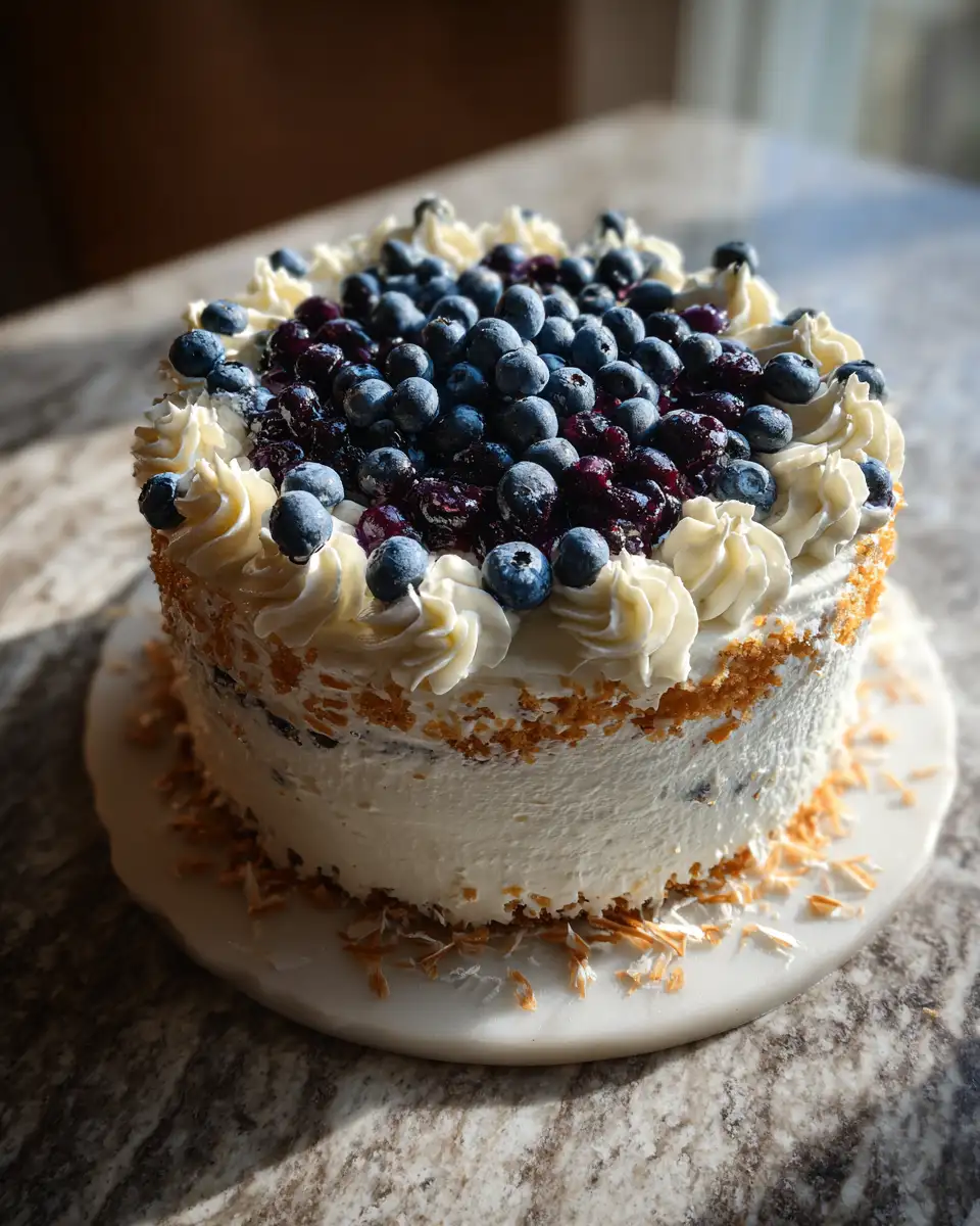 Final dish - Effortless Blueberry Cake Recipe for Sweet Success