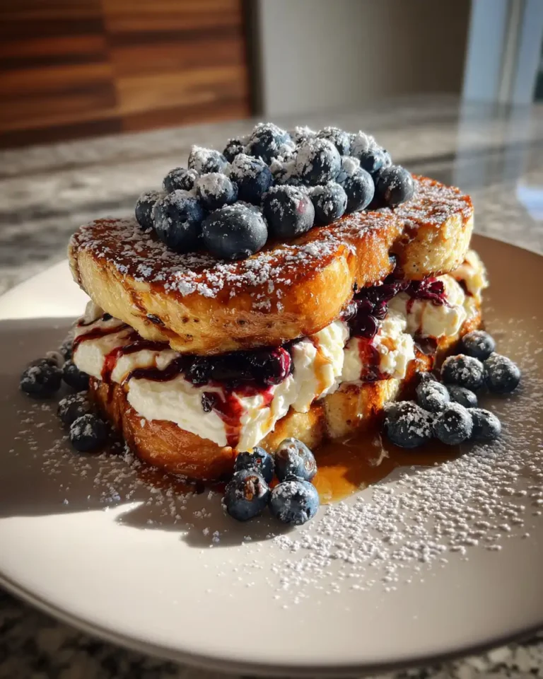 Indulge in Decadence: Blueberry Cheesecake Stuffed French Toast Delight - Featured Image
