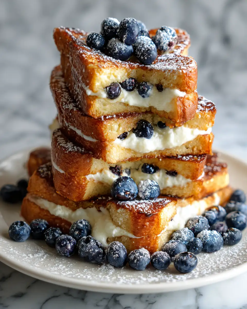 Ingredients for Indulge in Decadence: Blueberry Cheesecake Stuffed French Toast Delight