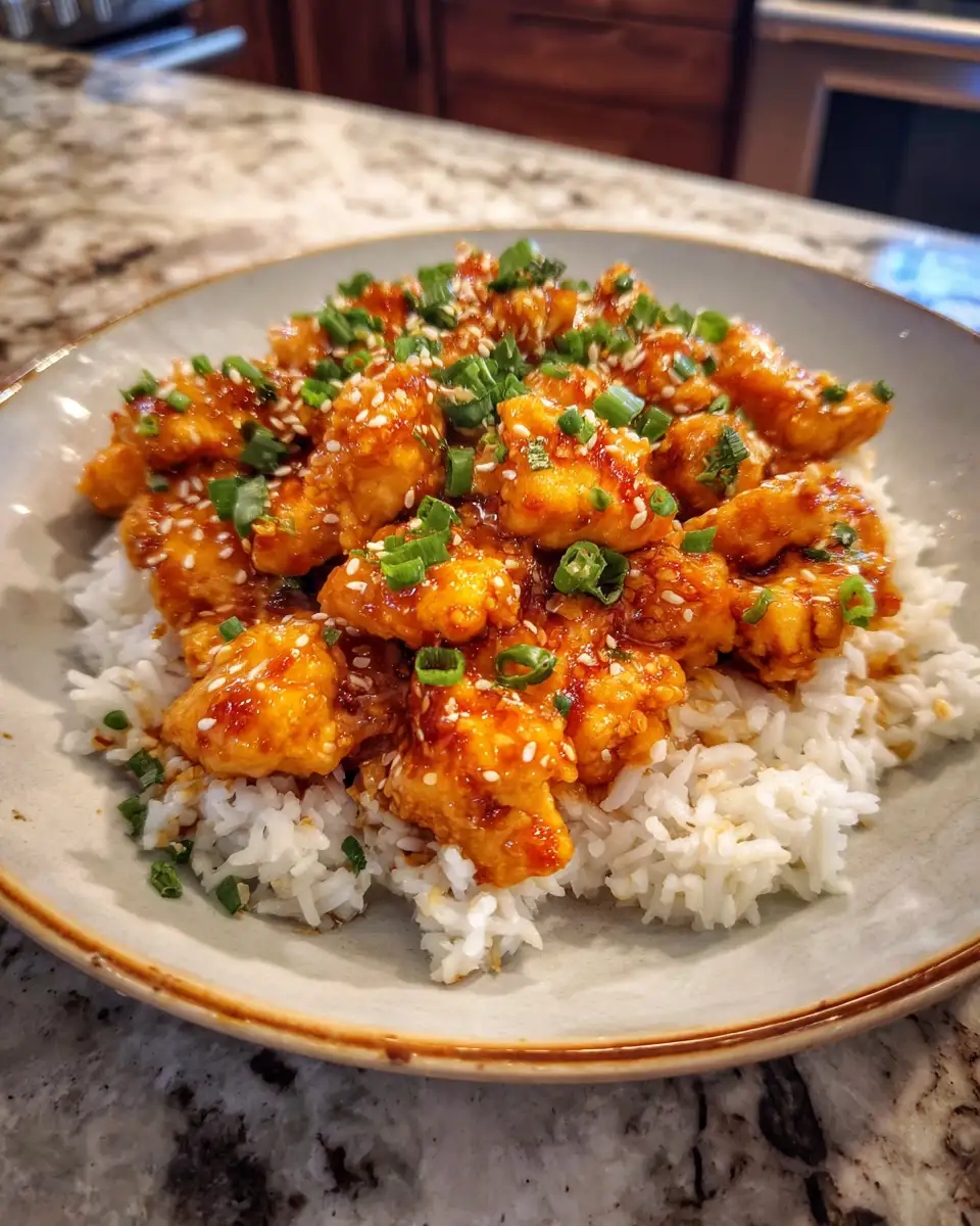 Final dish - Savor the Flavor: Easy Bourbon Chicken Crockpot Recipe for Effortless Dinners