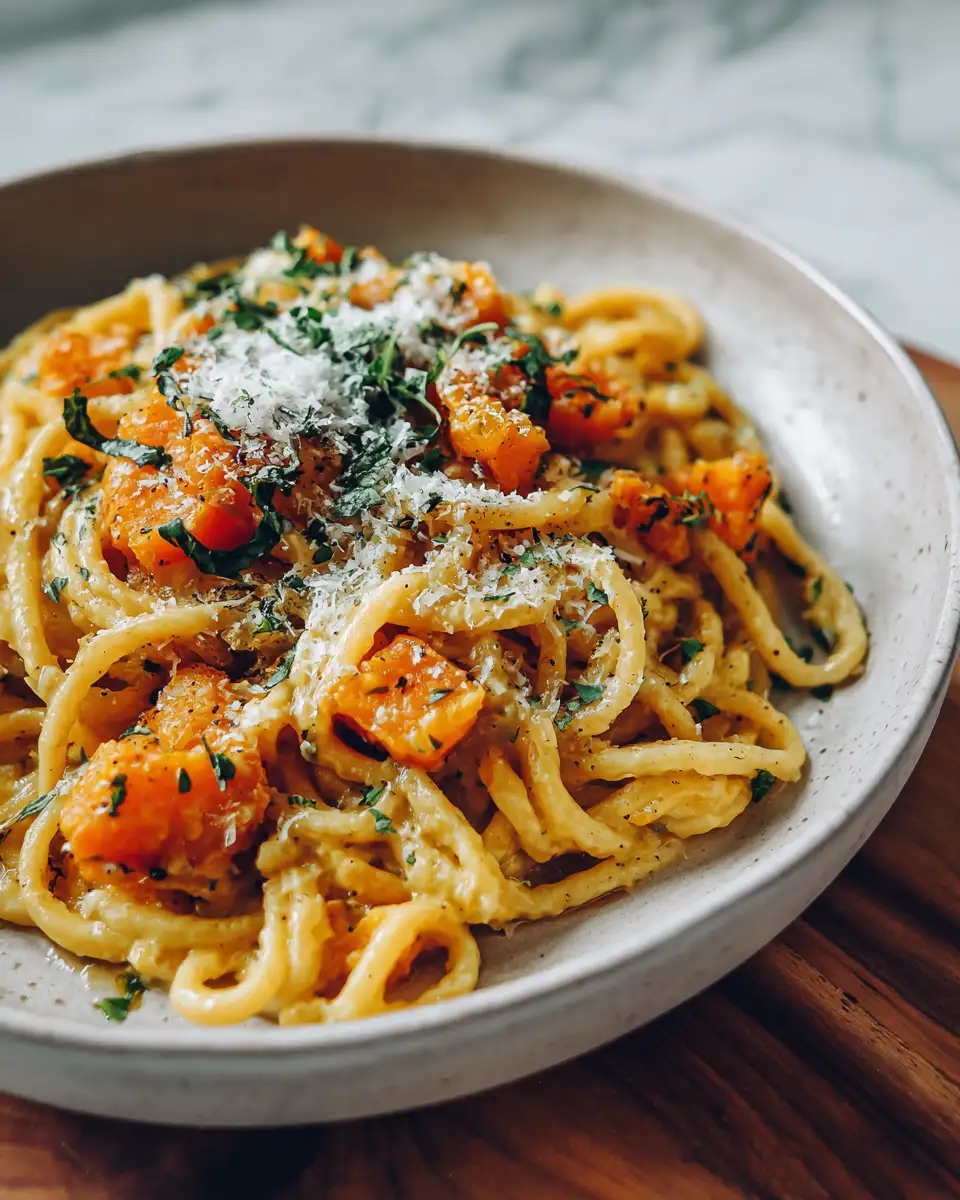 Final dish - Creamy Comfort: Butternut Squash Pasta Delight