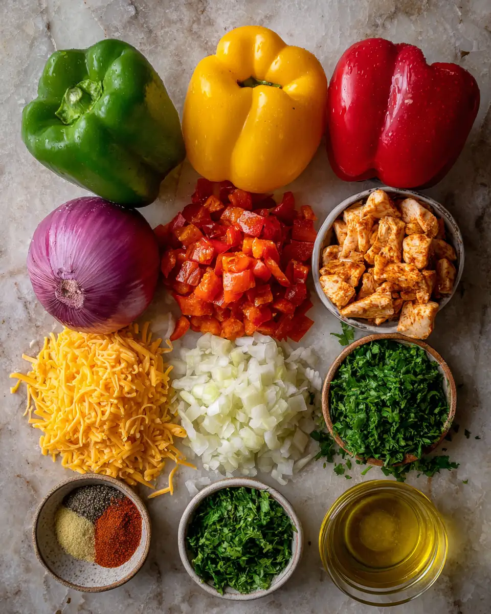 Ingredients for Spice Up Your Dinner with Flavorful Cajun Chicken Peppers