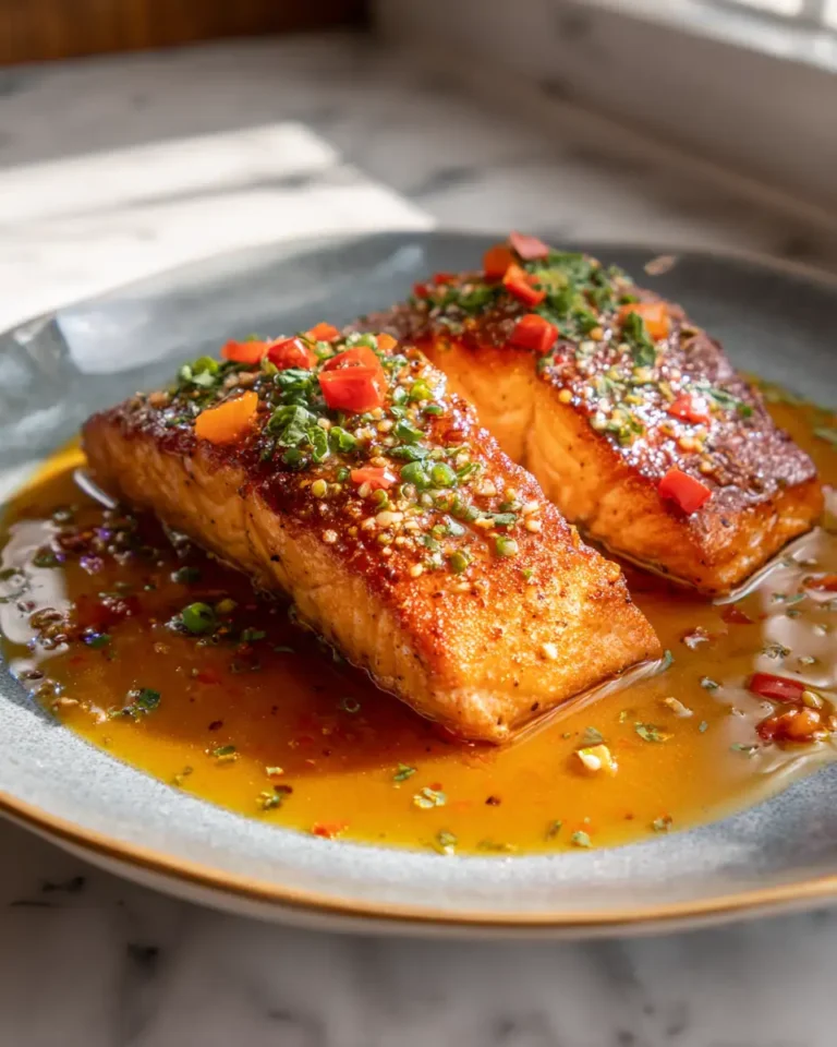 Sweet Heat Delight Cajun Honey Butter Salmon Recipe - Featured Image