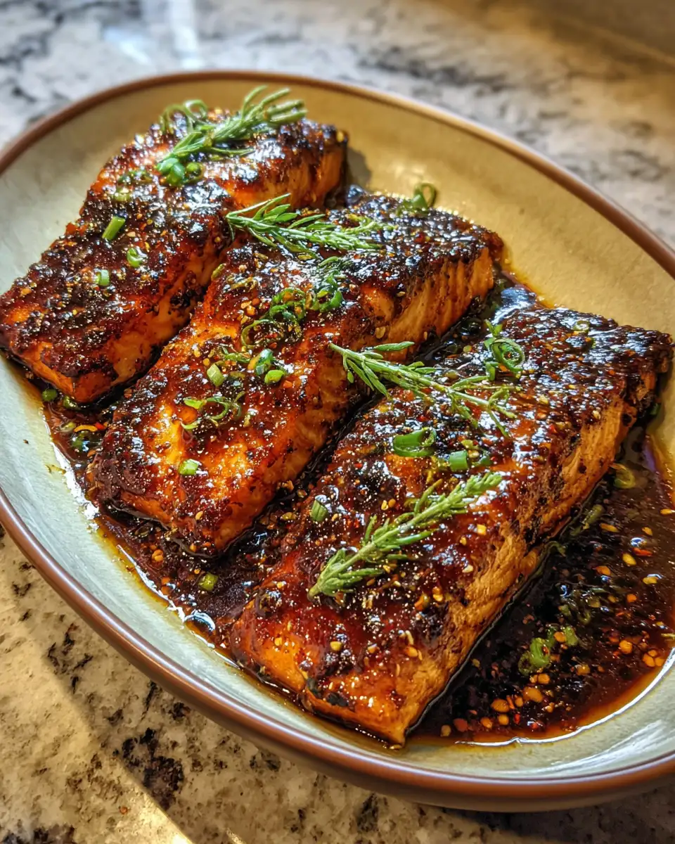 Final dish - Sweet Heat Delight Cajun Honey Butter Salmon Recipe