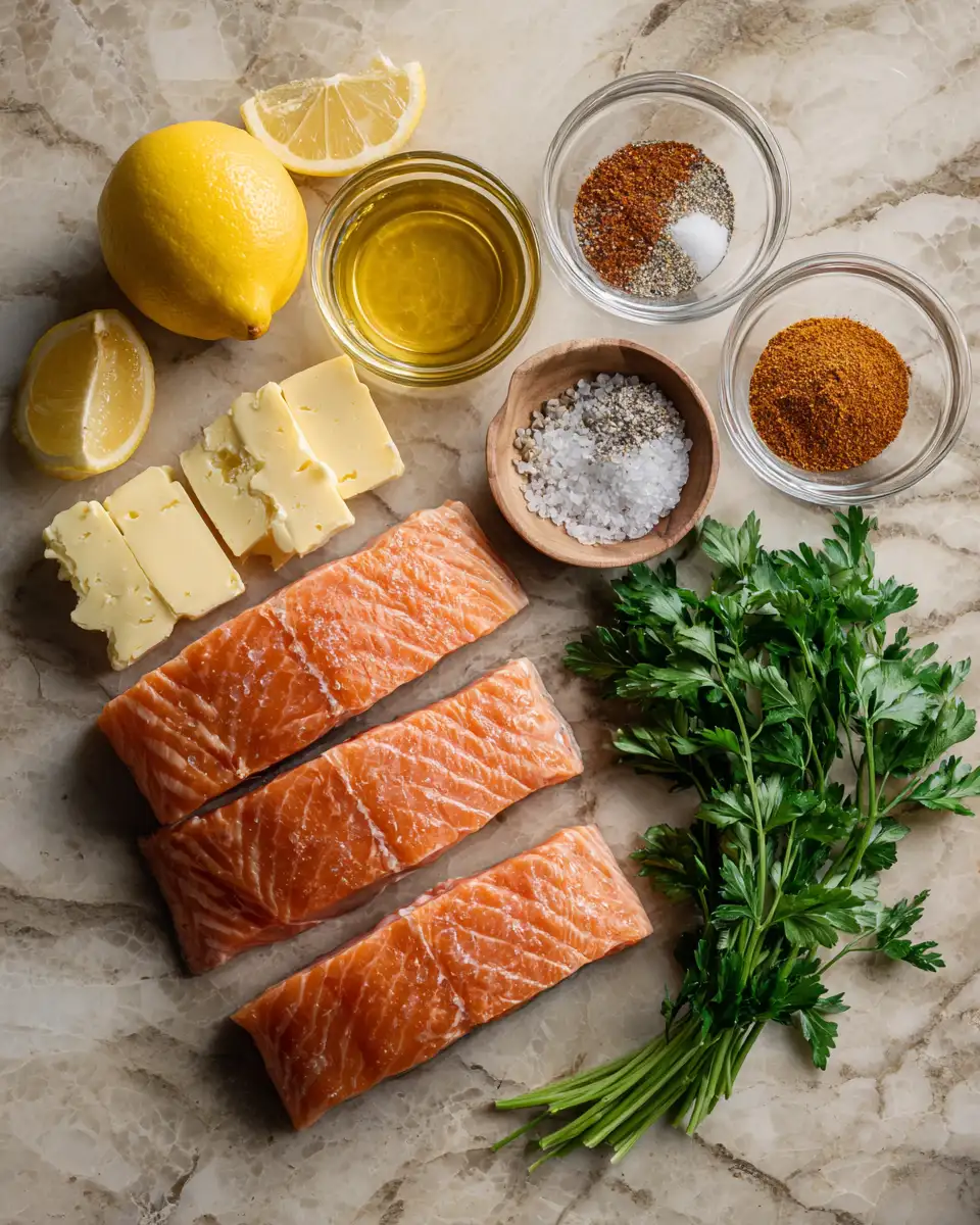 Ingredients for Sweet Heat Delight Cajun Honey Butter Salmon Recipe