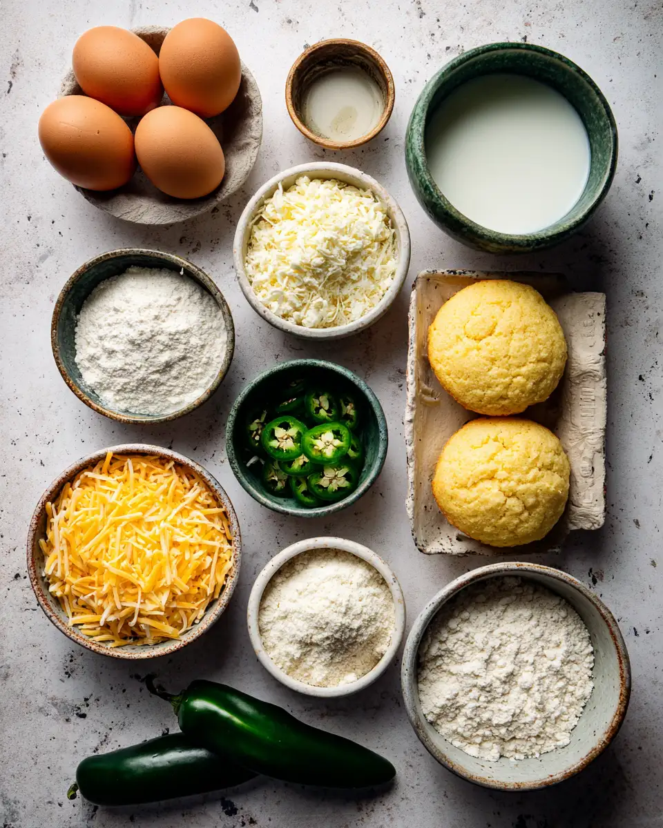 Spice Up Your Baking with Cheddar Jalapeño Cornbread Muffins 4 Ingredients for Spice Up Your Baking with Cheddar Jalapeño Cornbread Muffins