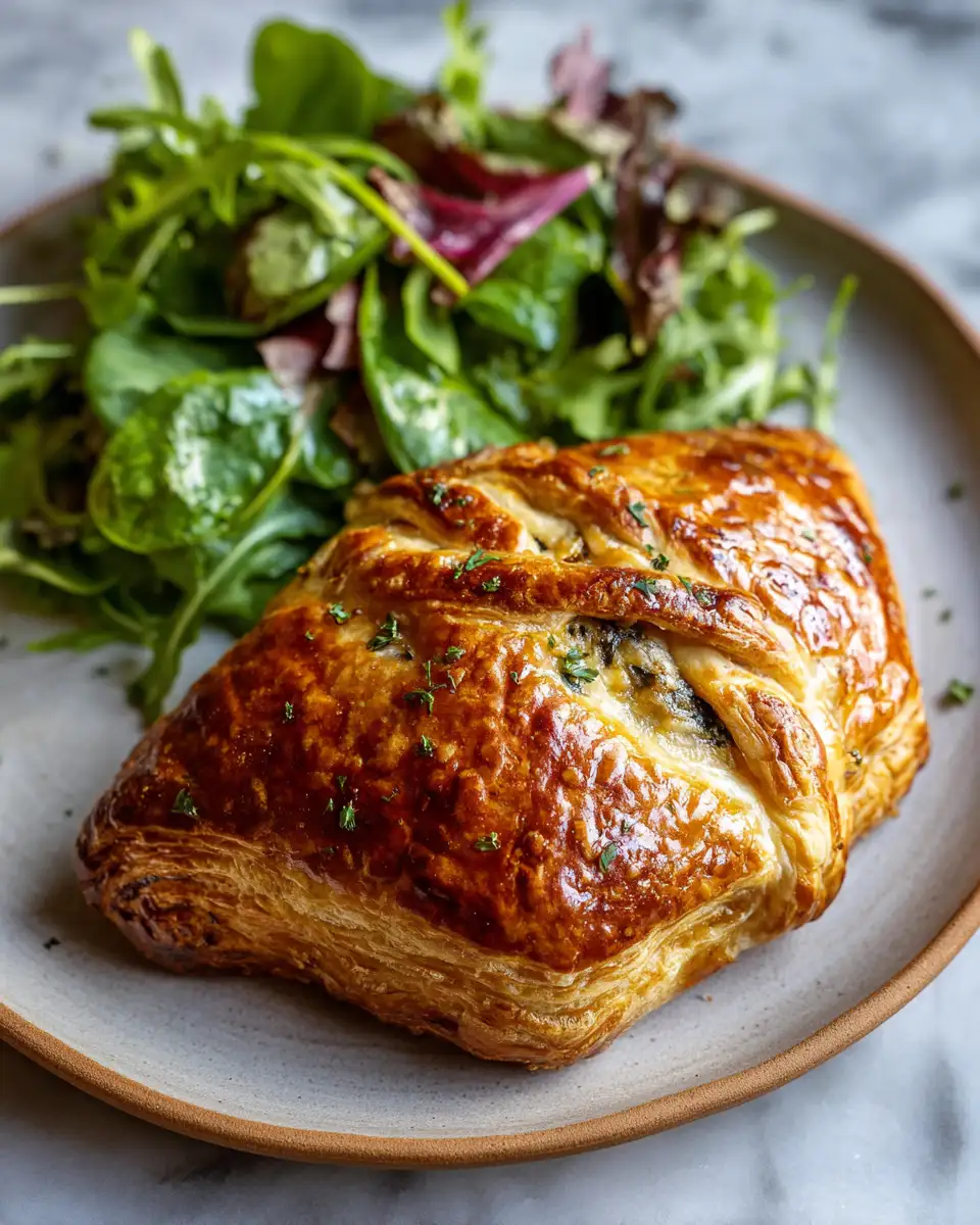 Final dish - Irresistibly Flaky: Dive into the World of Cheese and Spinach Stuffed Pastry