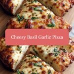 Melt-in-Your-Mouth Cheesy Basil Garlic Pizza Sensation