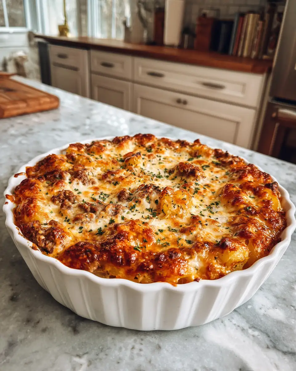 Final dish - Ultimate Comfort: Cheesy Beef and Potato Bake Delight