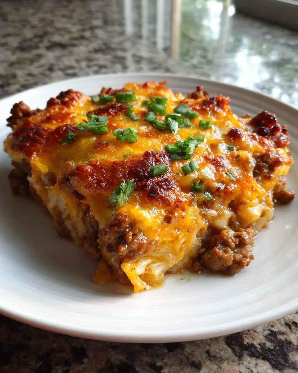 Final dish - Ultimate Comfort: Cheesy Beef Casserole Dinner Delight