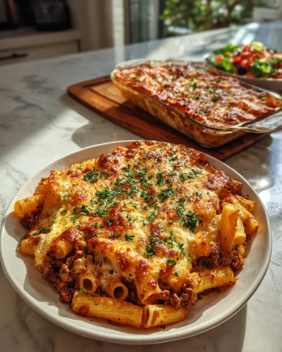 Final dish - Irresistibly Cheesy Beef Pasta Bake: Your New Comfort Food Obsession