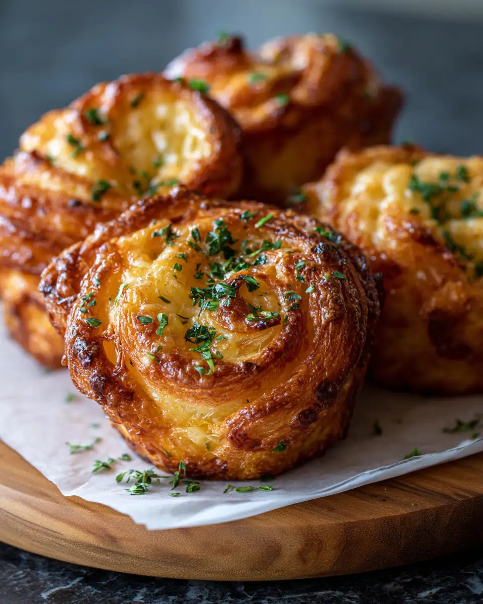 Final dish - Irresistible Cheesy Garlic Cruffins: Your New Favorite Snack