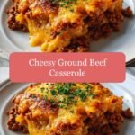 Ultimate Comfort: Cheesy Ground Beef Casserole Delight