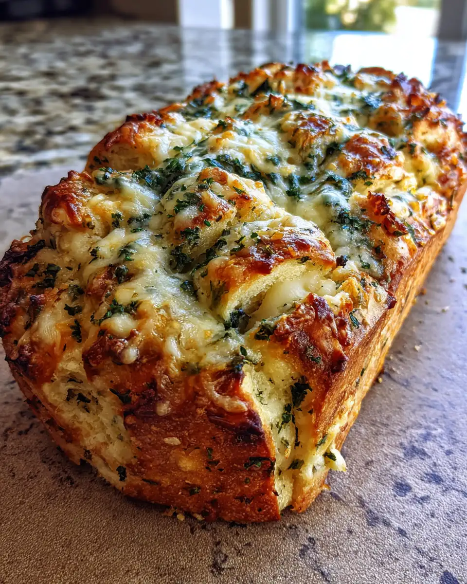 Irresistible Cheesy Spinach Garlic Pull Apart Bread Delight 6 Final dish - Irresistible Cheesy Spinach Garlic Pull Apart Bread Delight