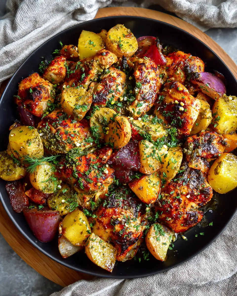 Final dish - One-Pan Wonder: Savory Chicken and Potatoes Delight